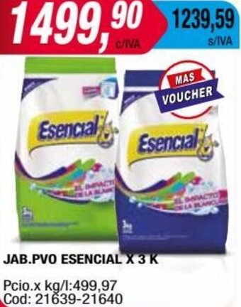 Maxiconsumo JAB.PVO ESENCIAL X 3 K oferta