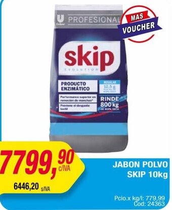 Maxiconsumo JABON POLVO SKIP 10kg oferta