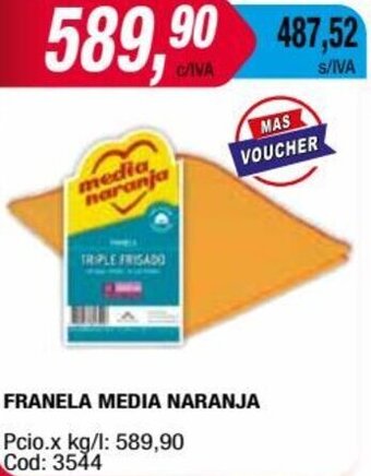 Maxiconsumo FRANELA MEDIA NARANJA oferta