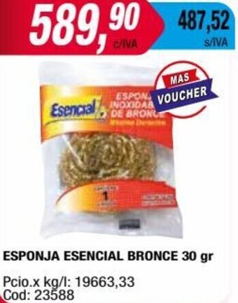 Maxiconsumo ESPONJA ESENCIAL BRONCE 30 gr oferta