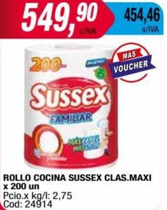 Maxiconsumo ROLLO COCINA SUSSEX CLAS.MAXI x 200 un oferta