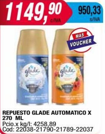 Maxiconsumo REPUESTO GLADE AUTOMATICO X 270 ML oferta
