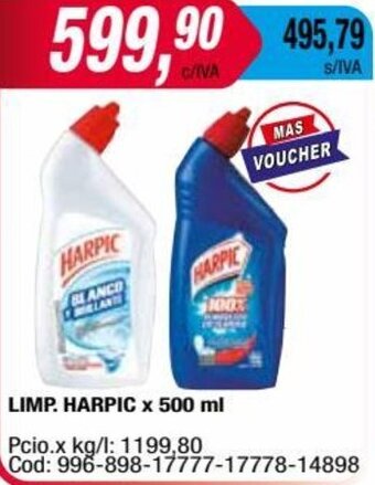 Maxiconsumo LIMP. HARPIC x 500 ml oferta