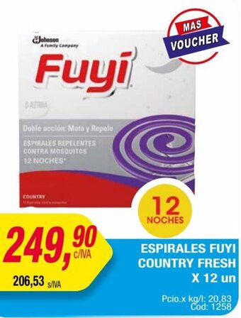 Maxiconsumo ESPIRALES FUYI COUNTRY FRESH X 12 un oferta
