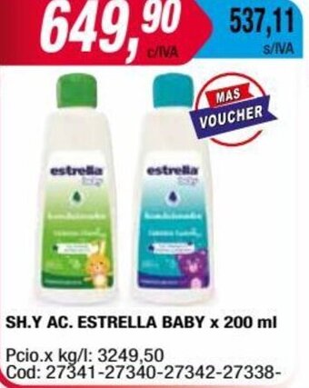 Maxiconsumo SH.Y AC. ESTRELLA BABY x 200 ml oferta