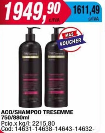 Maxiconsumo ACO/SHAMPOO TRESEMME 750/880ml oferta
