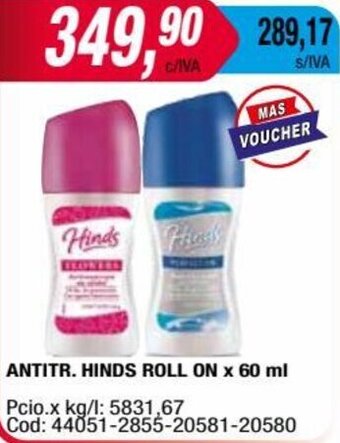 Maxiconsumo ANTITR. HINDS ROLL ON x 60 ml oferta