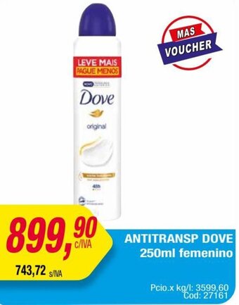 Maxiconsumo ANTITRANSP DOVE 250ml femenino oferta