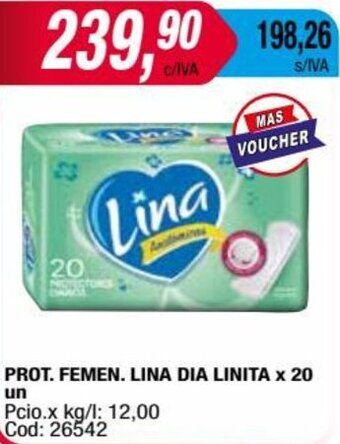Maxiconsumo PROT. FEMEN. LINA DIA LINITA x 20 un oferta