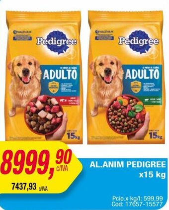 Maxiconsumo AL.ANIM PEDIGREE x15 kg oferta
