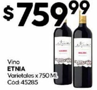 Diarco Vino ETNIA Varietales x 750ML oferta