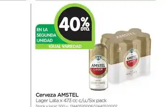 Jumbo Amstel Cerveza Lager Lata x 473cc c/u./ Six pack oferta