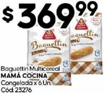 Diarco MAMÁ COCINA Baguettin Multicereal Congelada x 6 Un oferta
