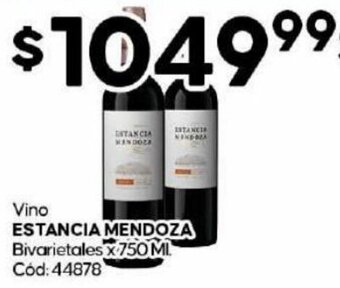 Diarco Vino ESTANCIA MENDOZA Bivarietales x 750ML oferta