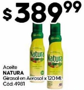 Diarco Aceite NATURA Girasol en Aerosol x 120 ML oferta