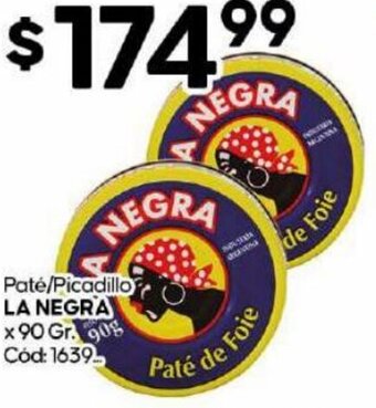 Diarco LA NEGRA Pate/Picadillo x 90 Gr oferta