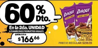 Diarco DAQUI Chocolate x 70 Gr oferta