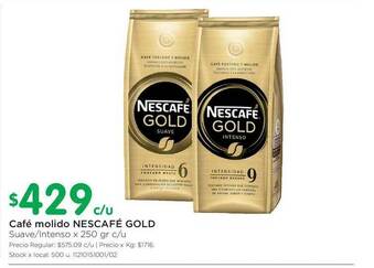 Jumbo Nescafé Gold Café molido x 250gr /cu oferta
