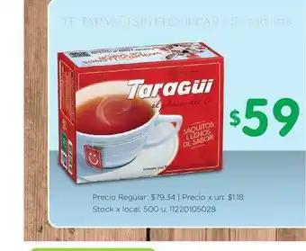 Jumbo Té Taragüi sin Ensobrar x 50 saquitos oferta