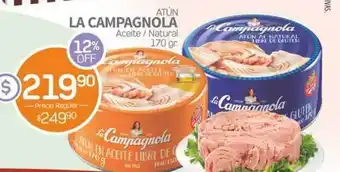 Alvear La Campagnola Atún Aceite / Natural 170gr oferta