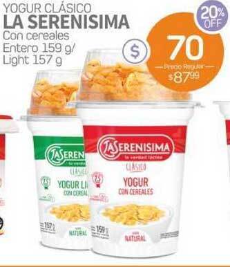 Alvear La Serenisima Yogur Clásico con cereales Entero 159g/Light 157g oferta