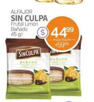 Alvear Sin Culpa Alfajor Frutal Limón Bañado 45gr oferta