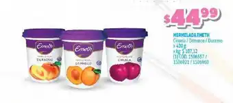 Makro Emeth Mermelada Ciruela / Damasco / Durazno x 420g oferta
