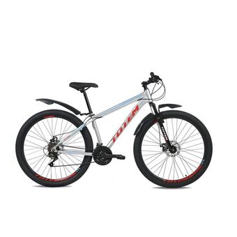 Frávega Bicicleta mtb totem acero gris/rojo talle m r29 21 v 1007672 oferta