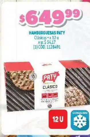 Makro Paty Hamburguesas Clásicas x 12u oferta