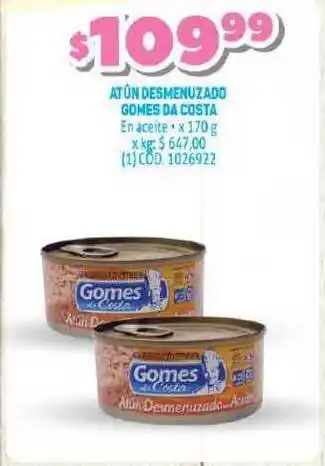 Makro Gomes Da Costa Atún Desmenuzado En aceite x 170g oferta