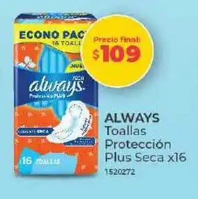 Makro Always Toallas Protección Plus Seca x16 oferta
