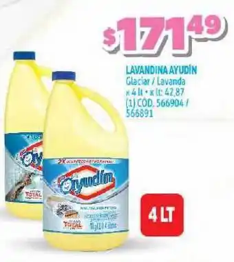 Makro Ayudín Lavandina Glaciar / Lavanda x 4lt oferta