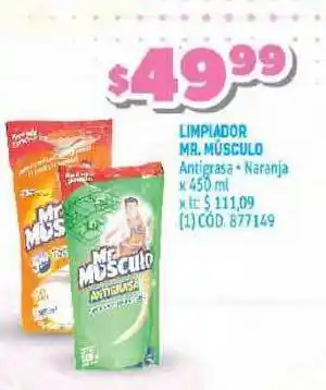 Makro Mr. Músculo Limpiador Antigrasa Naranja x 450ml oferta