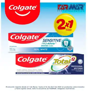 Farmar Colgate Sensitive Pro-Alivio, Colgate Total oferta