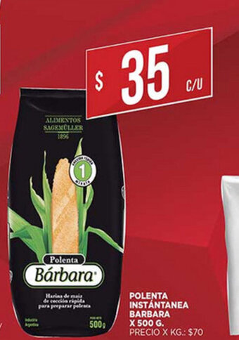 Supermercados DIA Polenta Instántanea Barbara x 500g oferta