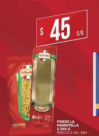 Supermercados DIA Fideos La Parentella x 500g oferta