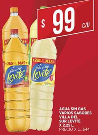 Supermercados DIA Agua Sin Gas Varios Sabores Villa Del Sur Levité x 2.25L oferta