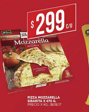 Supermercados DIA Pizza Mozzarella Sibarita x 470g oferta