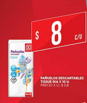 Supermercados DIA Pañuelos Descartables Tissue Dia x 10u oferta