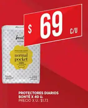 Protectores Diarios Bonté x 40u