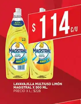 Supermercados DIA Lavavajilla Multiuso Limón Magistra x 500ml oferta