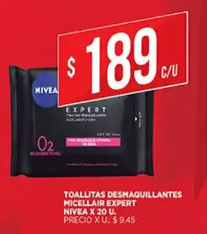 Supermercados DIA Toallitas Desmaquillantes Micellair Expert Nivea x 20u oferta