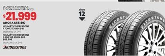 Changomas NEUMÁTICO FIRESTONE F 700 175 70R14 84T oferta