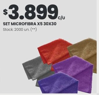 Changomas SET MICROFIBRA X5 30X30 oferta