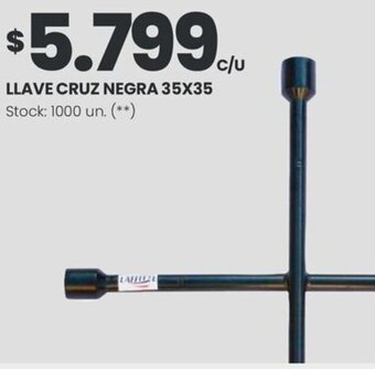 Changomas LLAVE CRUZ NEGRA 35X35 oferta