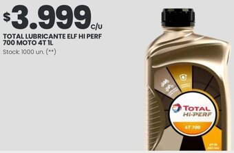 Changomas TOTAL LUBRICANTE ELF HI PERF 700 MOTO 4T 1L oferta