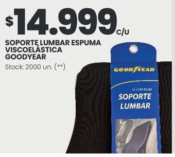 Changomas SOPORTĘ LUMBAR ESPUMA VISCOELÁSTICA GOODYEAR oferta