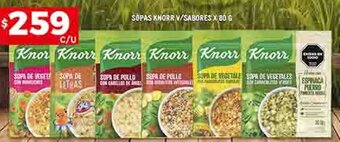 Supermercados DIA SOPAS KNORR V/SABORES X 80 G oferta