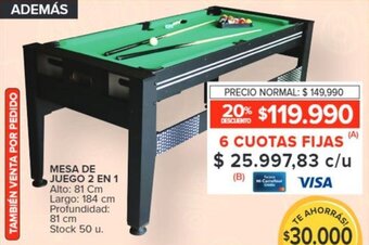 Carrefour MESA DE JUEGO 2 EN 1 oferta