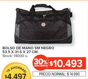 Carrefour BOLSO DE MANO SM NEGRO 53.5 X 31.5 X 27 CM oferta